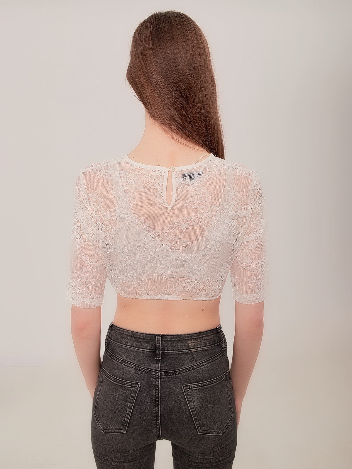 Dirndlbluse Cocovero in Weiß mit Rüschen