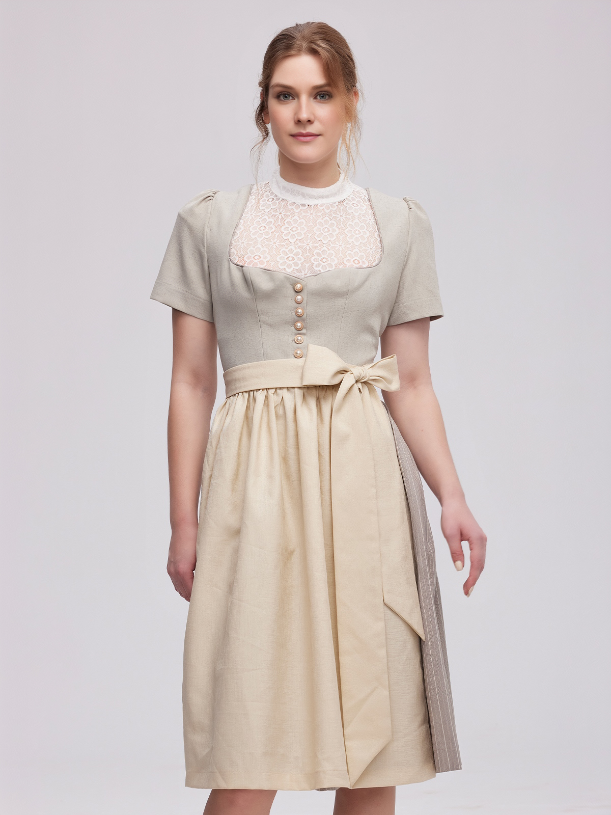 Dirndl beige grün in eleganter Ausführung