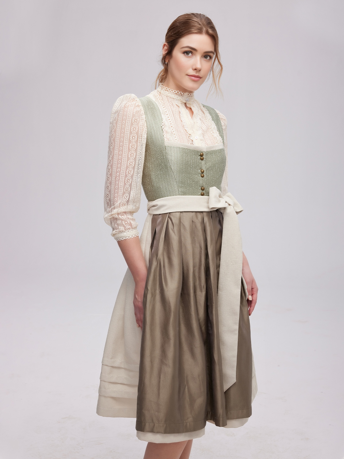 Dirndl Bluse in Grün